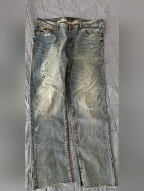 Tahari Men's Blue Straight Leg Jeans with Back Pocket Flex 36